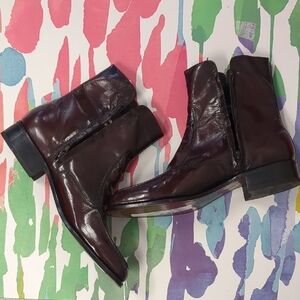 Florsheim Burgundy Patent Leather Boots